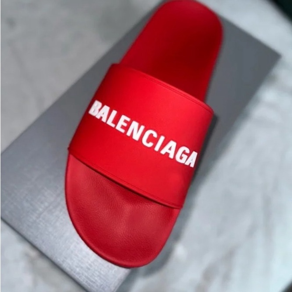 Balenciaga Bold Red Slides
